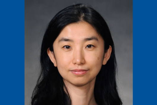 Pictured is Dr. Di Wu, a woman with long dark hair, smiling at the camera
